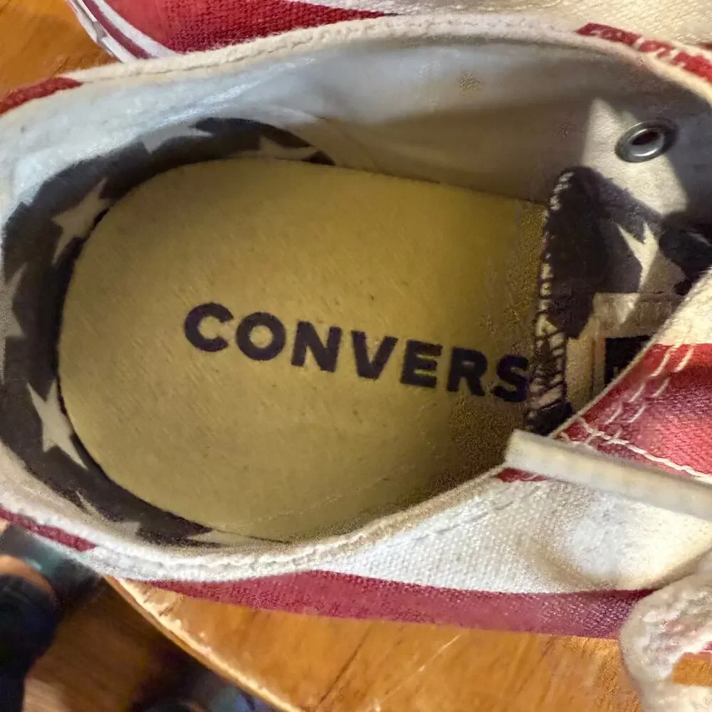 Converse All Star Patriotic Canvas Low Top Sneakers Unisex M6 W8 - Picture 10 of 11